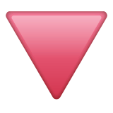 Triangle rouge pointant vers le bas Émoji WhatsApp