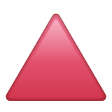 Красный треугольник, направленный вверх on WhatsApp