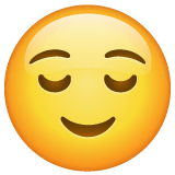 Relieved Face Emoji on WhatsApp