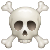 Caveira com ossos cruzados Emoji WhatsApp