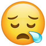 Faccina assonnata Emoji WhatsApp