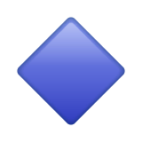 Losango azul pequeno Emoji WhatsApp