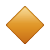 🔸 Losango cor de laranja pequeno Emoji nos WhatsApp