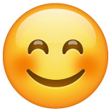 😊 Cara sorridente com olhos semifechados Emoji nos WhatsApp
