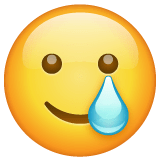 🥲 Faccia sorridente con una lacrima Emoji su WhatsApp