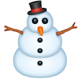 Снеговик Эмодзи в WhatsApp
