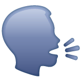 Silhouette eines sprechenden Kopfs on WhatsApp