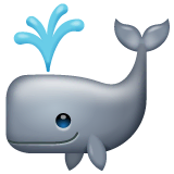 🐳 Balena che spruzza acqua Emoji su WhatsApp