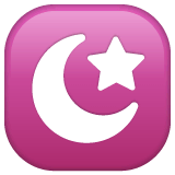 Estrela e crescente Emoji WhatsApp