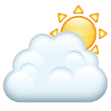 ⛅ Sol detrás de una nube Emoji en WhatsApp