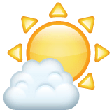 Sun Behind Small Cloud Emoji on WhatsApp