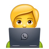 🧑‍💻 Persona esperta di tecnologia Emoji su WhatsApp