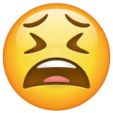 😫 Tired Face Emoji on WhatsApp