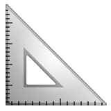 Triangular Ruler Emoji on WhatsApp