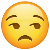 Unamused Face Emoji on WhatsApp
