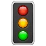 Vertical Traffic Light Emoji on WhatsApp