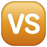 Quadrat mit „VS“ Emoji WhatsApp