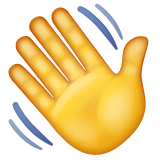 Waving Hand on WhatsApp