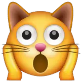 Muso di gatto che urla di paura Emoji WhatsApp
