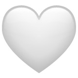 🤍 Coração branco Emoji nos WhatsApp