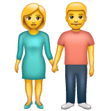 Woman And Man Holding Hands Emoji on WhatsApp