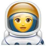 👩‍🚀 Astronauta (mulher) Emoji nos WhatsApp