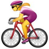 Mujer ciclista Emoji WhatsApp