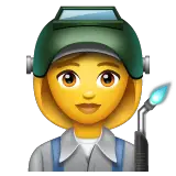 👩‍🏭 Operaria de fábrica Emoji en WhatsApp