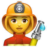 👩‍🚒 Vigile del fuoco donna Emoji su WhatsApp