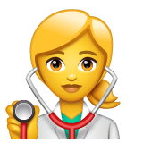 👩‍⚕️ Profissional de saúde (mulher) Emoji nos WhatsApp