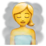 Woman In Steamy Room Emoji on WhatsApp