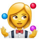 Jonglierende Frau Emoji WhatsApp