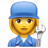 Woman Mechanic Emoji on WhatsApp