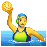 Mujer jugando al waterpolo Emoji WhatsApp