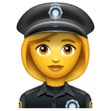 Woman Police Officer Emoji on WhatsApp