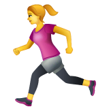 Woman Running Emoji on WhatsApp