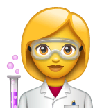 👩‍🔬 Wissenschaftlerin Emoji auf WhatsApp