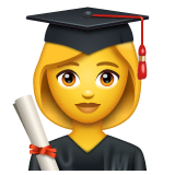 Estudante (mulher) Emoji WhatsApp