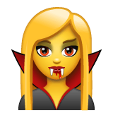 Weiblicher Vampir Emoji WhatsApp
