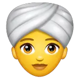 Frau mit Turban Emoji WhatsApp
