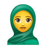 Mujer con pañuelo en la cabeza Emoji WhatsApp