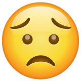 😟 Worried Face Emoji on WhatsApp