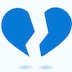 Coração quebrado azul Skype