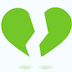 Corazón roto verde Skype