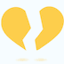 Coração quebrado amarelo Skype