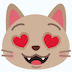 😻 Cara de gato sonriente con los ojos en forma de corazón Skype