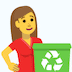Femme recyclant Skype